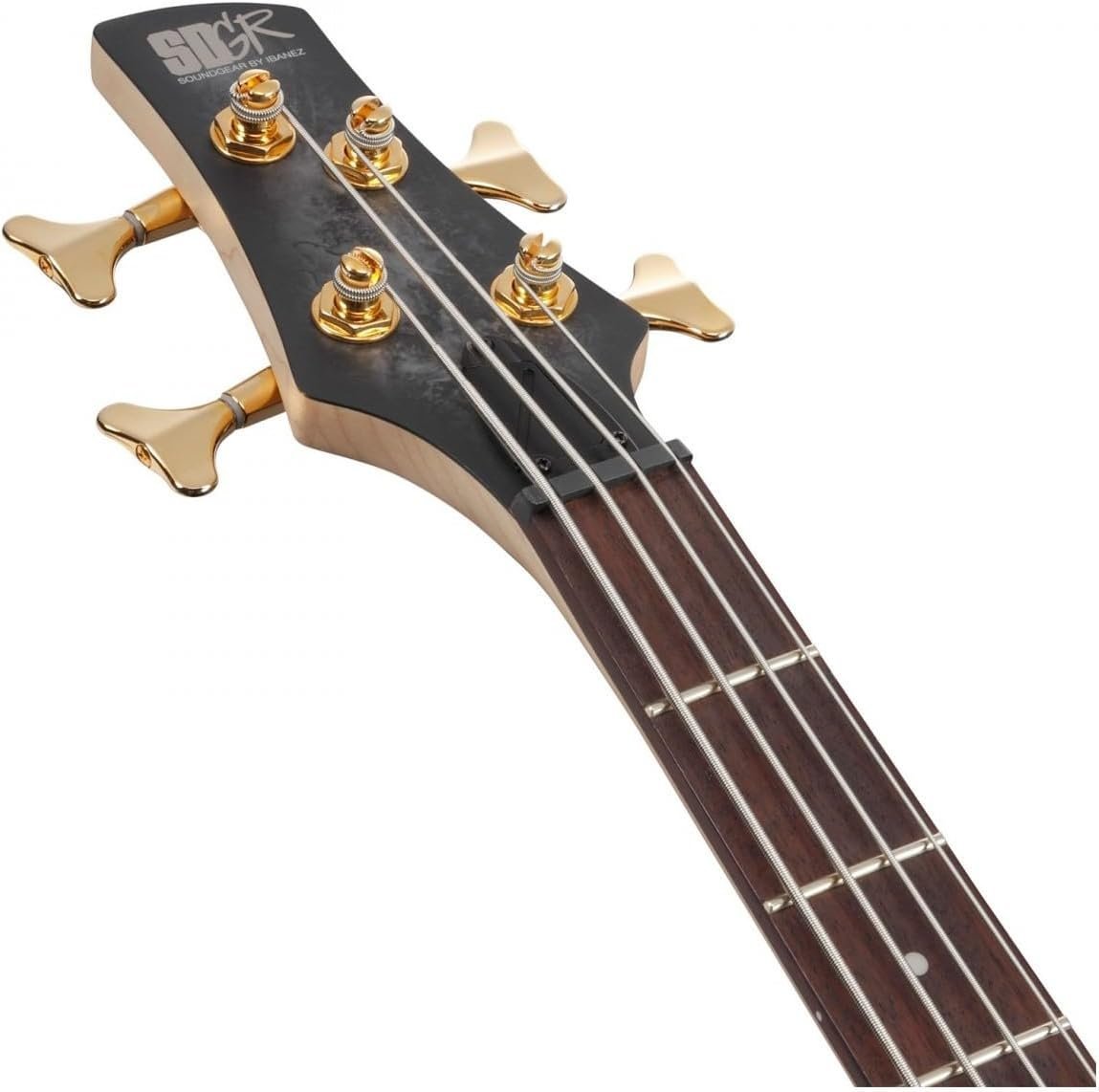 Ibanez SR Standard 4-String Electric Bass Guitar with PowerSpan Dual Coil Pickups and Accu-Cast B500 Series Bridge (Black Ice Frozen Matte)