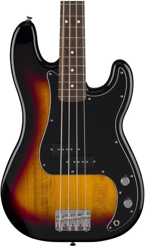 Fender Standard Precision Bass, Laurel Fingerboard, Black Pickguard, 3-Color Sunburst