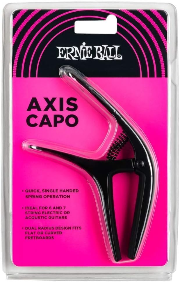 Ernie Ball Axis Dual Radius Capo, Black Satin (P09600)