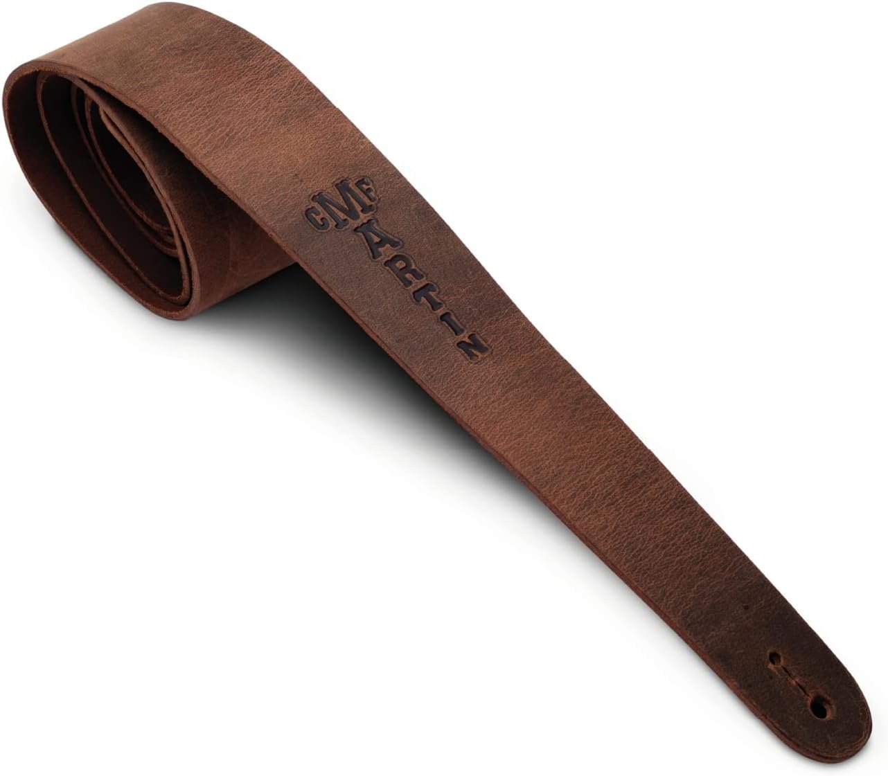 MARTIN Leather Guitar Strap, Leather Strap for Acoustic or Electric Guitars, 2 1/8 Inches, Brown