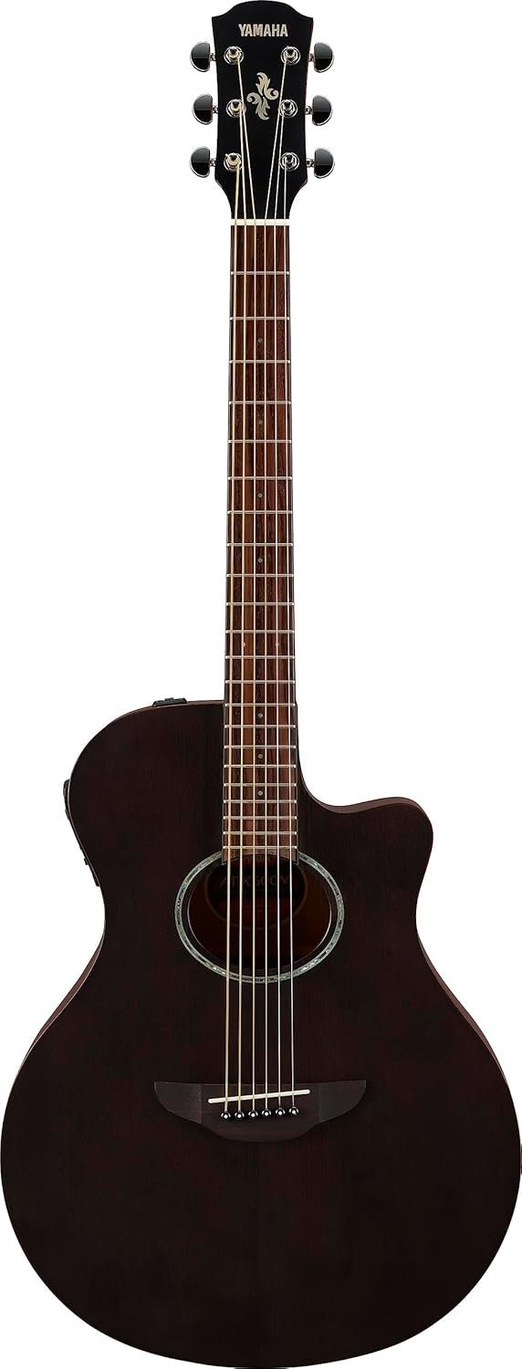 Yamaha 6 String Acoustic-Electric Guitar, Right, Smoky Black Matte (APX600M SMB)