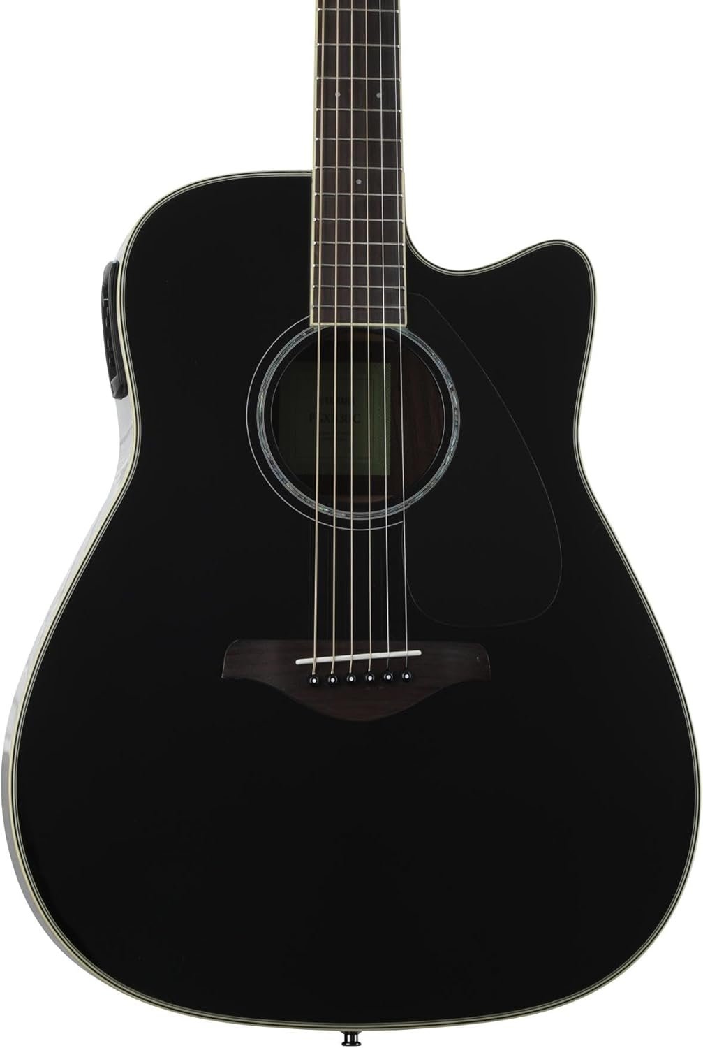 Yamaha FGX830C Solid Top Cutaway Acoustic-Electric Guitar, Rosewood Body, Dreadnought, Black