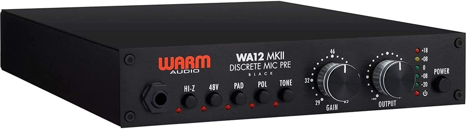 Warm Audio WA12 MKII Single Channel Microphone Preamplifier & Instrument DI- Black