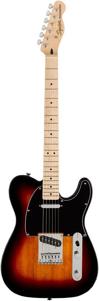 Squier Affinity Series Telecaster Electric Guitar, 3-Color Sunburst, Maple Fingerboard