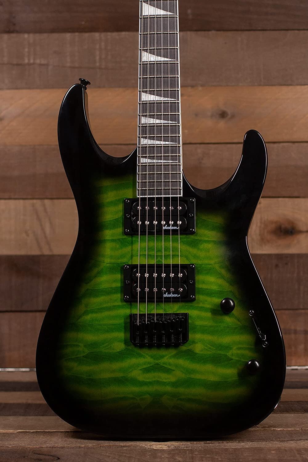 Jackson JS Series Dinky Arch Top JS32Q DKA HT 6-String Electric Guitar with Amaranth Fingerboard (Right-Handed, Transparent Green Burst)