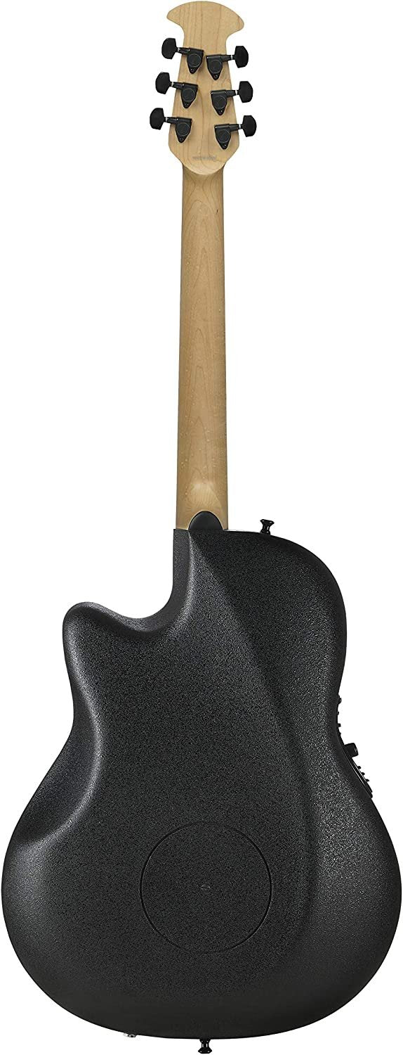 Ovation Mod TX Collection Acoustic-Electric Guitar, Textured Black, Deep Contour Body (2078TX-5)