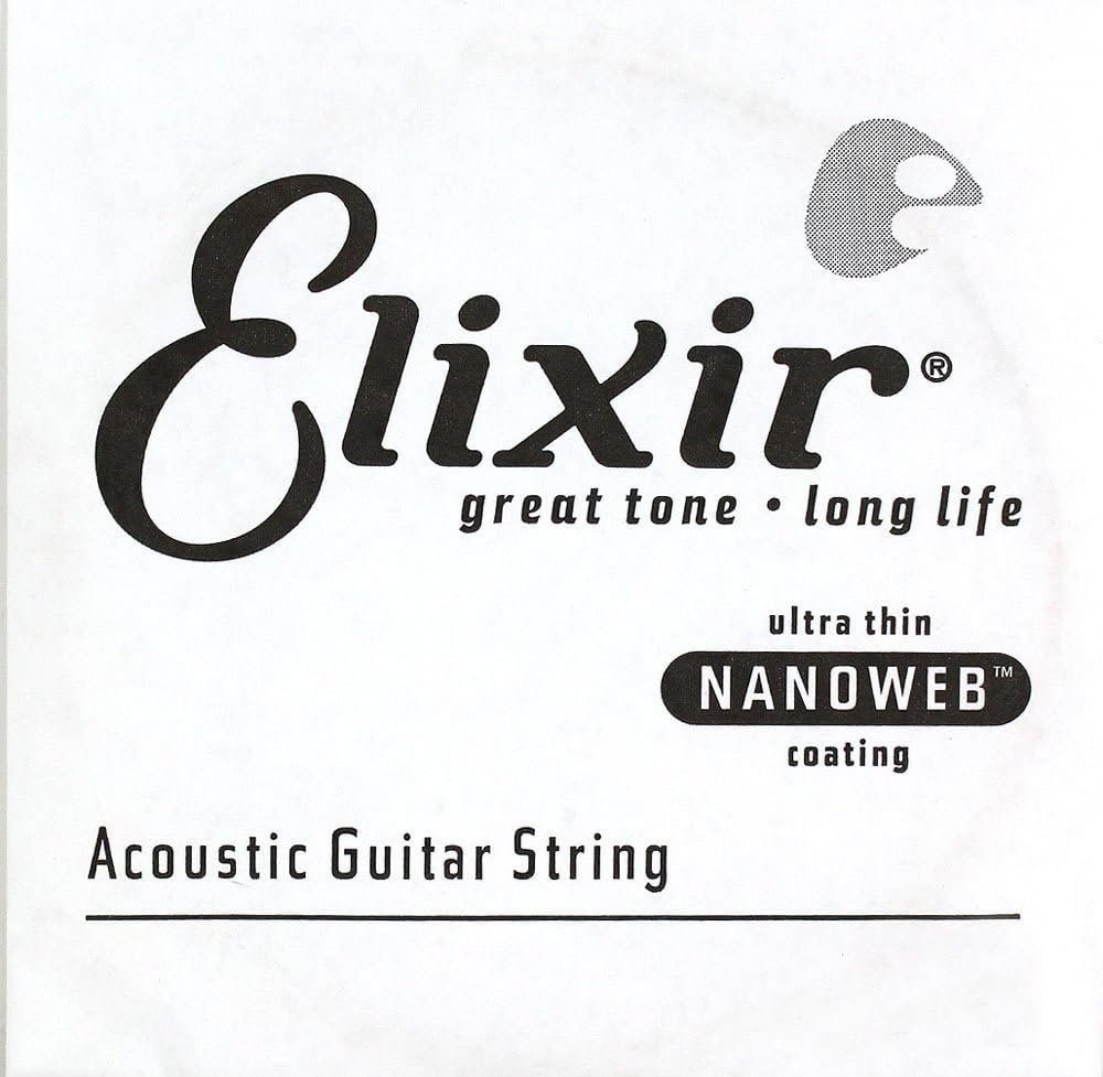 Elixir Strings Acoustic Phosphor Bronze Guitar String NANOWEB Coating, .023