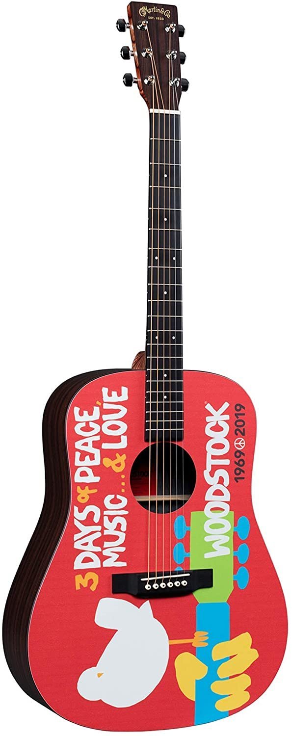 Martin Guitars DX Woodstock 50th Special Edition Acoustic-Electric Guitar, HPL Construction, Modified D-14 Fret, and Performing Artist Neck Shape