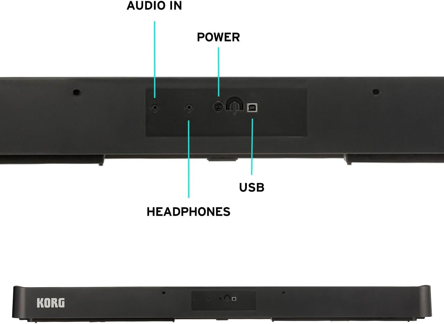 KORG B2 Portable Digital Piano with 88-Key Full Size Weighted Keyboard, Built-in Speakers, Music Stand, Sustain Pedal, and Power Supply (B2WH)