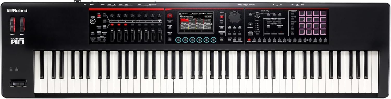 Roland FANTOM-08 WEIGHTED-ACTION SYNTHESIZER KEYBOARD – 88-Note Weighted Keyboard | Thousands of Roland Electronic & Acoustic Sounds | ZEN-Core and SuperNATURAL Technologies