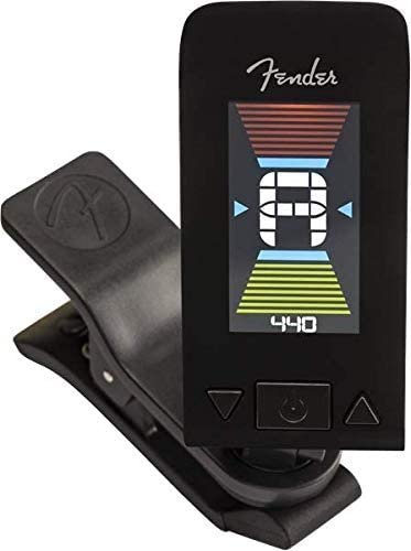 Fender Original Clip-On Tuner for Electric Guitar, Bass Guitar, Mandolin, Ukulele, Violin, and Banjo - Fiesta Red