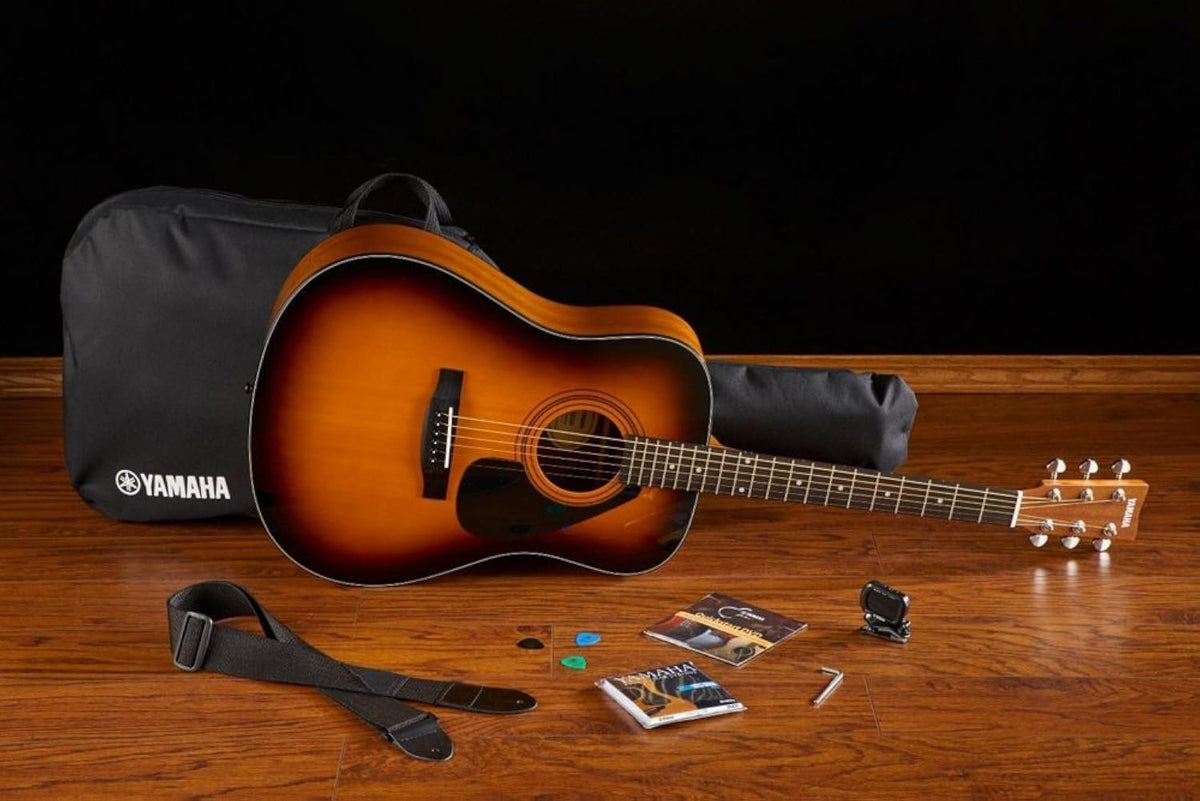 Yamaha GigMaker Standard Acoustic Guitar w/ Gig Bag, Tuner, Strap and Picks - Sunburst