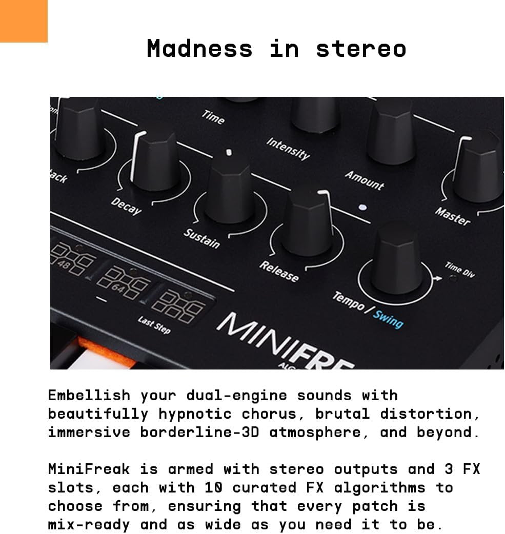 Arturia MiniFreak 37 Key Polyphonic 6-Voice Hybrid Synthesizer Keyboard