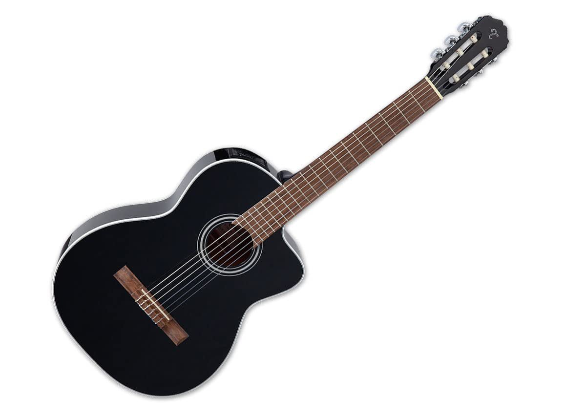Takamine GC2CE Classical Cutaway Acoustic-Electric Guitar with Solid Spruce Top and Mahogany Body - Black