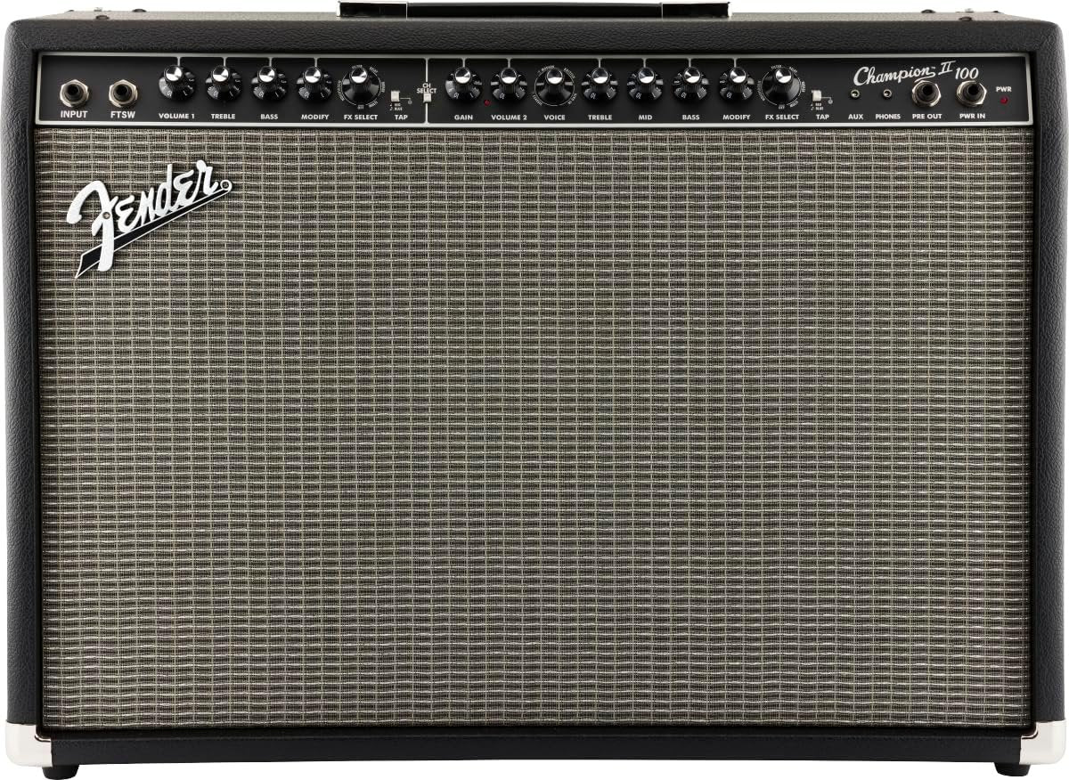 Fender Champion II 100 Guitar Amp, 100 Watts, with 2-Year Warranty, Features 15 Built-In Effects Models