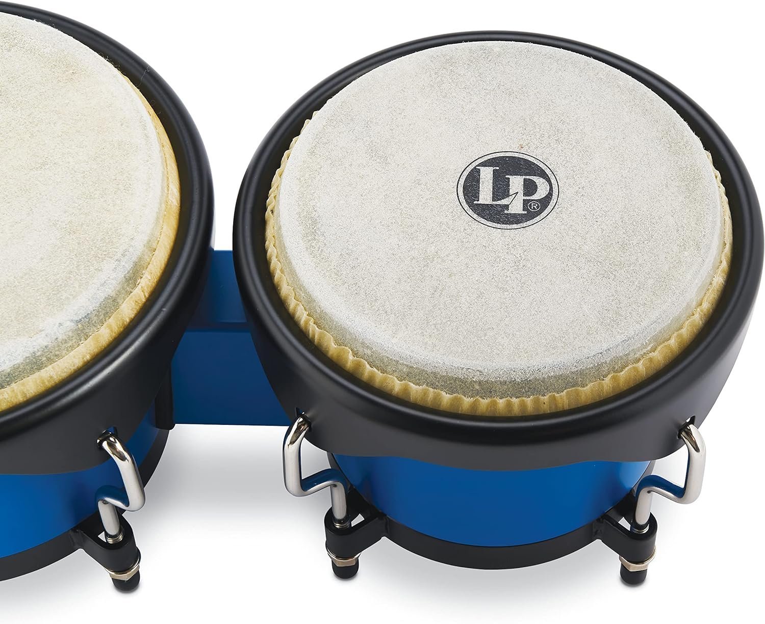 Latin Percussion Discovery Series 6-1/4-inch and 7 1/4-inch Bongo with Free Carrying Bag Drum, Race Car Blue, (LP601D-DB-K)