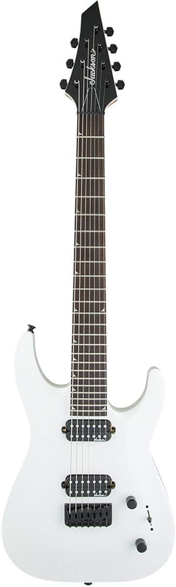 Jackson JS Series Dinky JS32-7 - Snow White with Amaranth Fingerboard