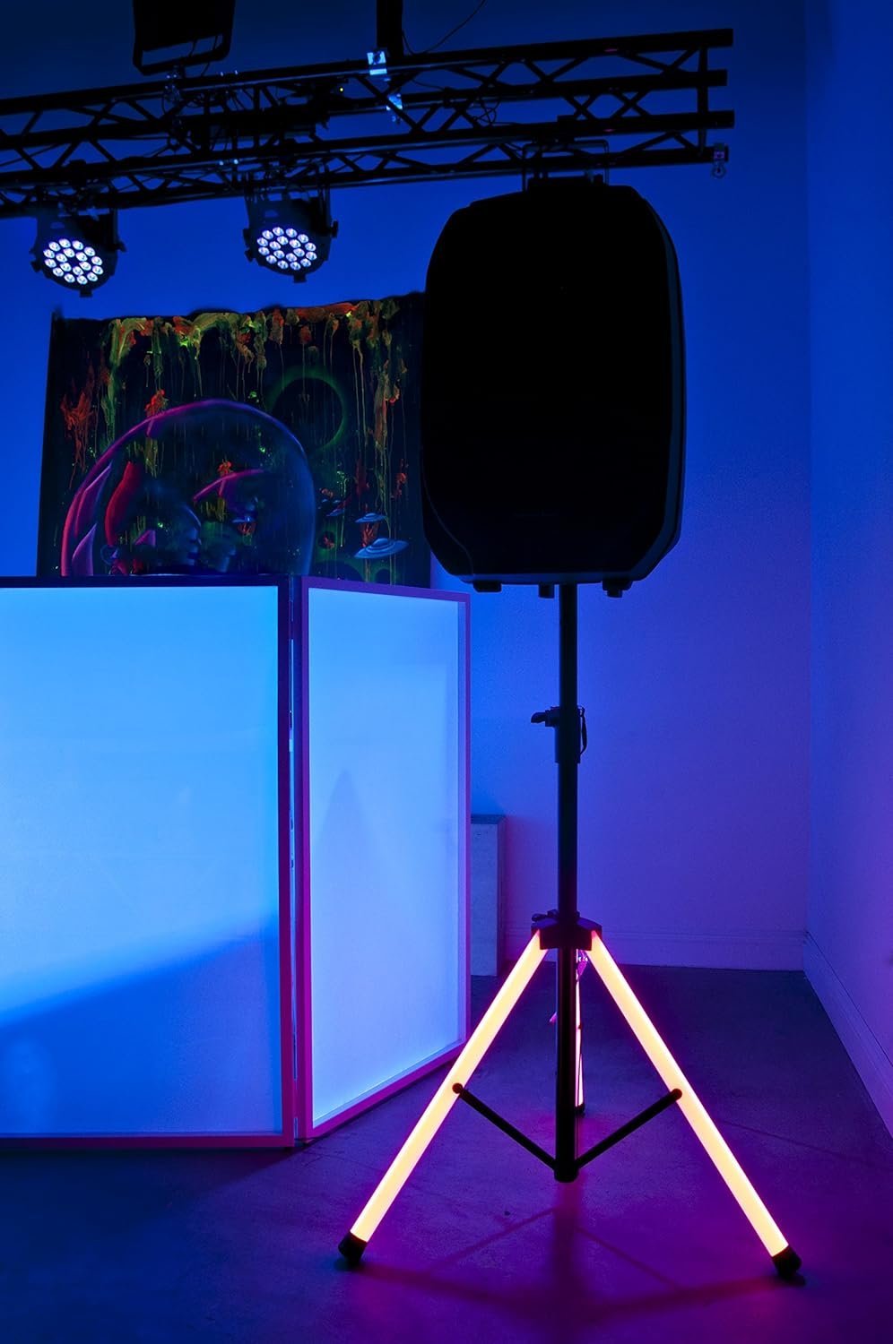 American Audio Color Stand LED Color Changing Tripod Leg Speaker Stand with Remote