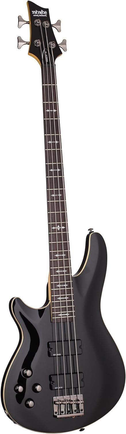 Schecter OMEN-4 Left Handed 4-String Bass Guitar, Black