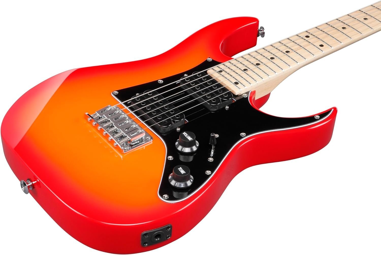 Ibanez GRGM 6 String Solid-Body Electric Guitar, Right, Orange Burst (GRGM21MORB)