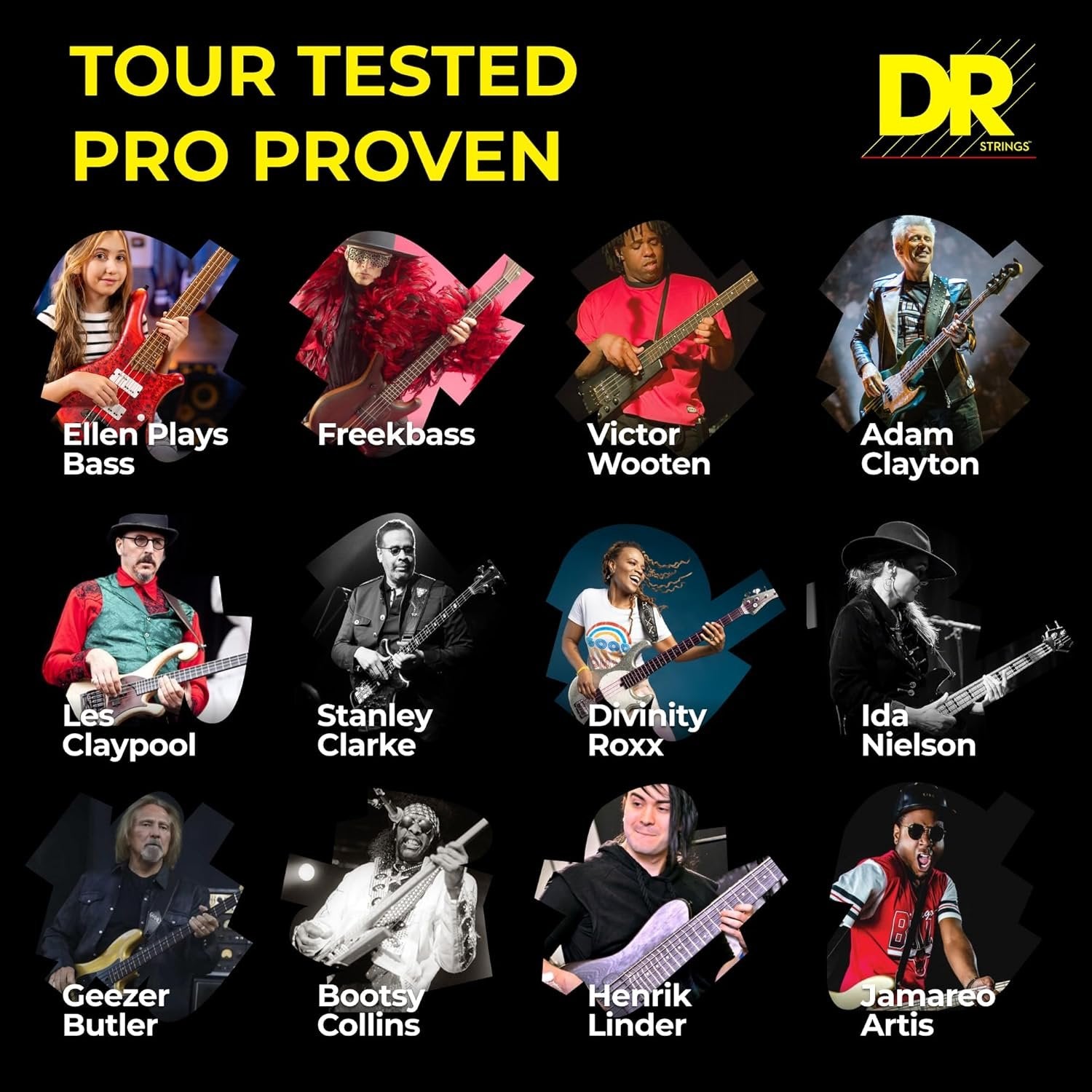 DR Strings HI-BEAMS - Stainless Steel 5-String Bass Guitar Strings, 45-125, Round Core