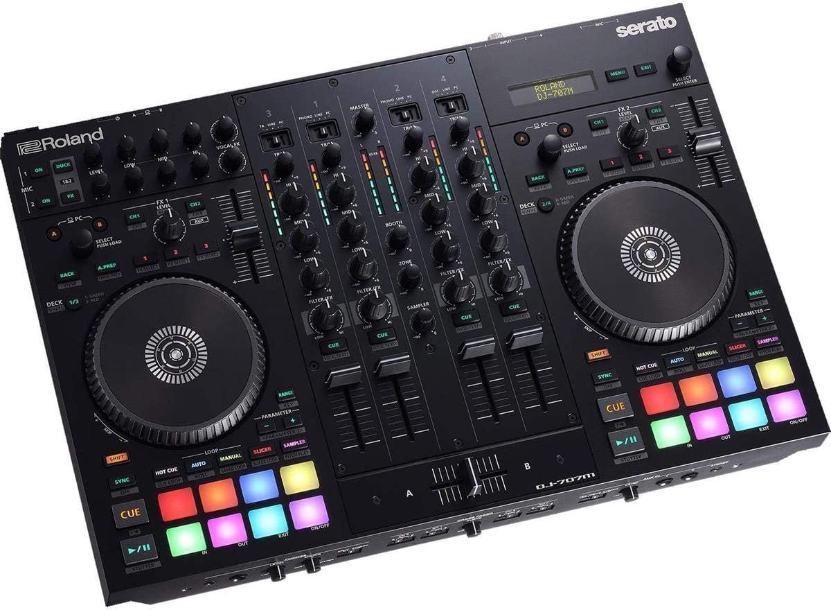 Roland DJ-707M Four-Channel, Four-Deck Serato DJ Controller