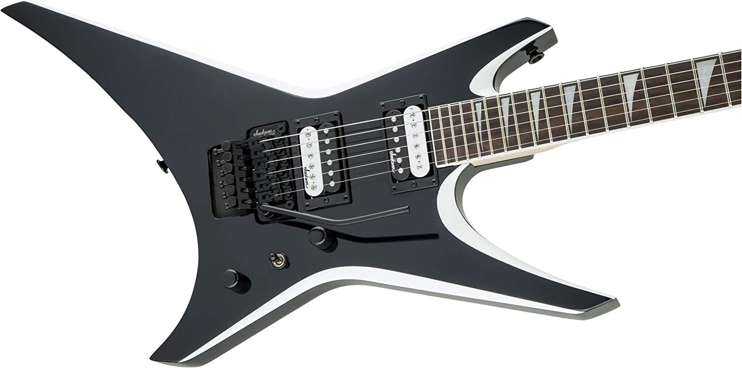 Jackson JS Series Warrior JS32, Amaranth Fingerboard, Black with White Bevels Electric Guitar