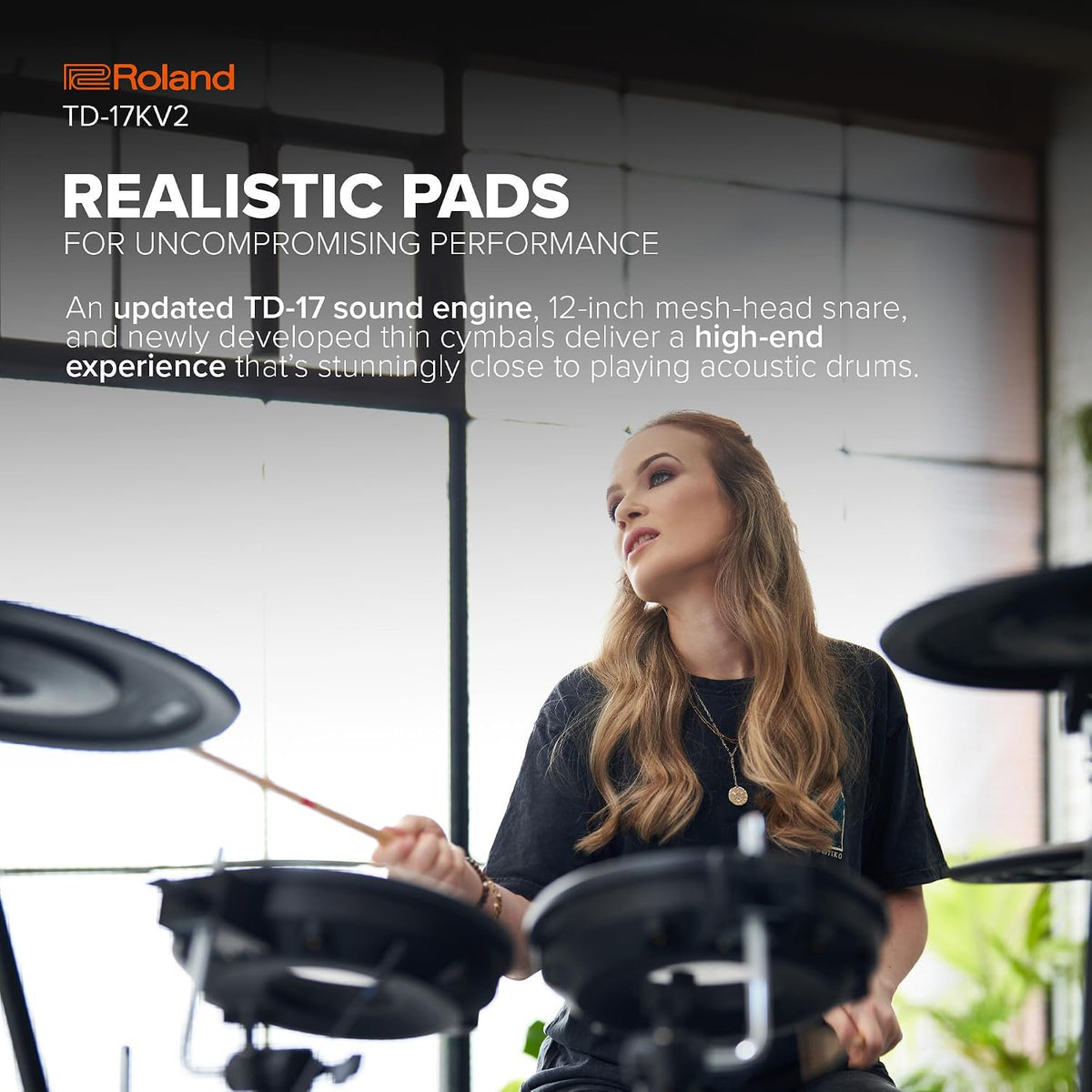 Roland TD-17KV2 V-Drums Quiet 5-Piece Electronic Drum Kit