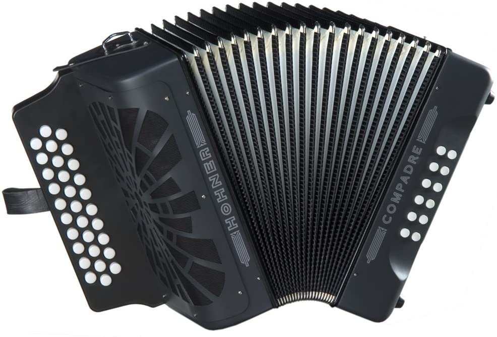 Hohner Compadre G/C/F 3-Row Diatonic Accordion - Black