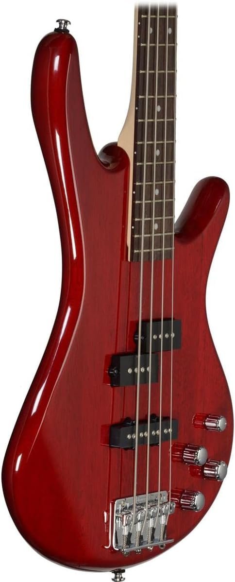 Ibanez GSR 4 String Bass Guitar, Right Handed, Transparent Red (GSR200TR)