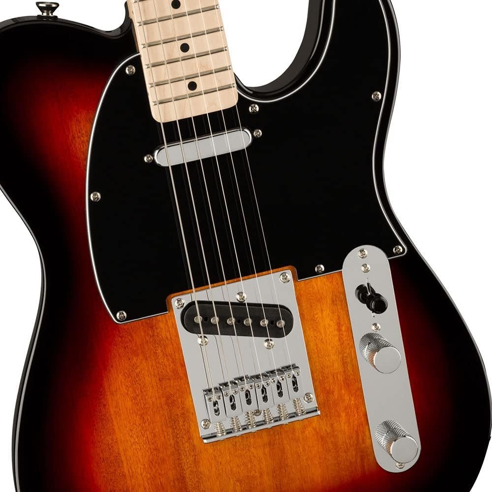 Squier Affinity Series Telecaster Electric Guitar, 3-Color Sunburst, Maple Fingerboard