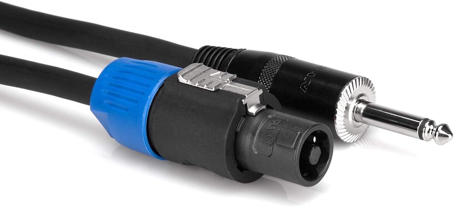 Hosa Skt-403Q Speaker Cable Speakon - 1/4-Inch TS 3 Feet