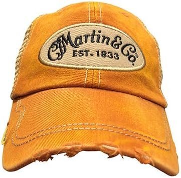 Martin Guitars Pick Hat, Orange Cap with Tan Mesh