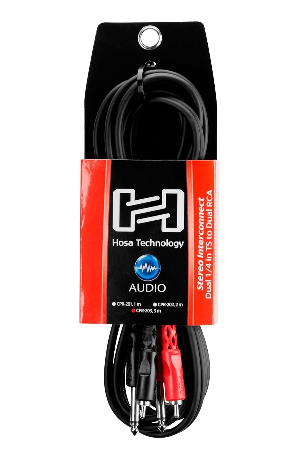 Hosa CPR-204 Dual 1/4" TS to Dual RCA Stereo Interconnect Cable, 4 Meters