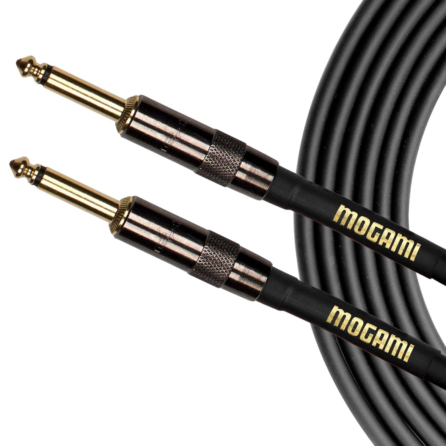 Mogami Gold SPEAKER-15 Amplifier-to-Cabinet Speaker Cable, 1/4" TS Male Plugs, Gold Contacts, Straight Connectors, 15 Foot.