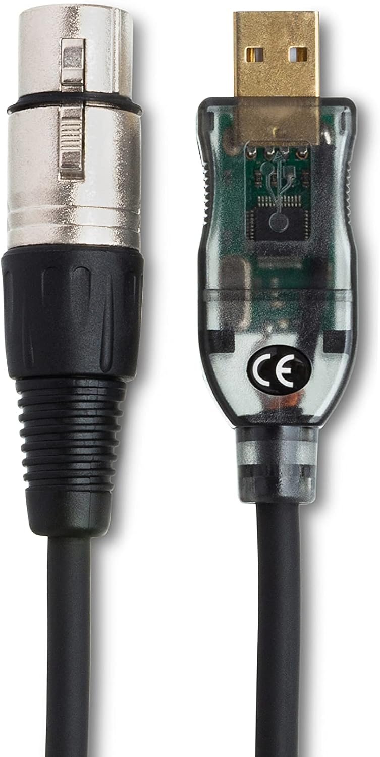 Hosa UXA-110 XLR3F Type A TRACKLINK USB Interface, 10 Feet (UXA110)