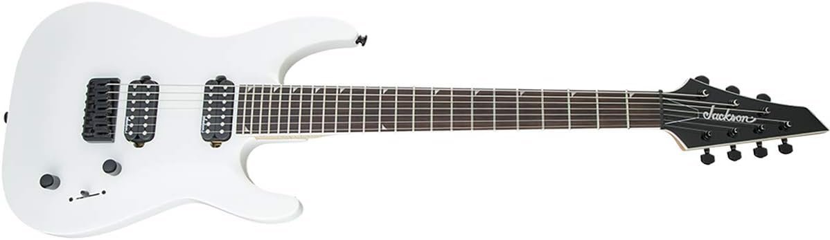 Jackson JS Series Dinky JS32-7 - Snow White with Amaranth Fingerboard