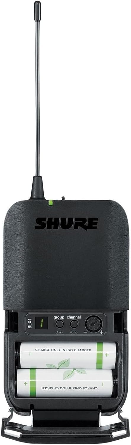Shure BLX14/P31 Wireless Microphone System - 14-Hour Battery Life, 300 ft Range, UHF | Includes PGA31 Headset Mic, Bodypack Transmitter, Single Channel Receiver | H11 Band (BLX14/P31-H11)