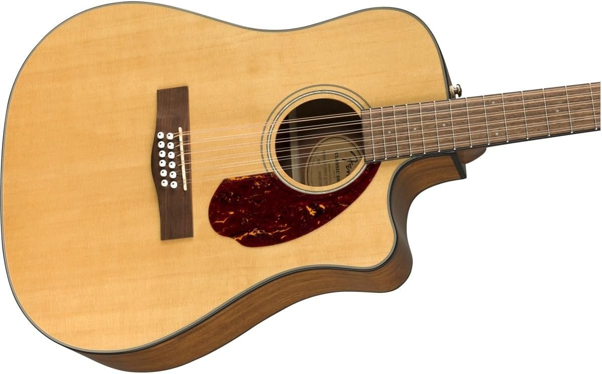Fender CD-140SCE 12-String Dreadnought Cutaway Acoustic Electric Guitar with 2-Year Warranty, Fishman Pickup and Preamp System, Natural, with Case