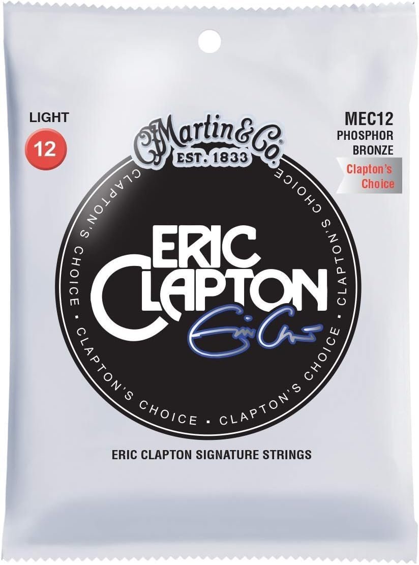 Martin Guitar Eric Clapton's Choice MEC12, 92/8 Phosphor Bronze Light-Gauge Acoustic Guitar Strings