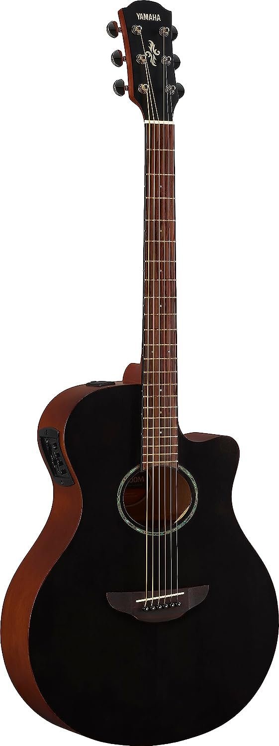 Yamaha 6 String Acoustic-Electric Guitar, Right, Smoky Black (APX600M SMB)
