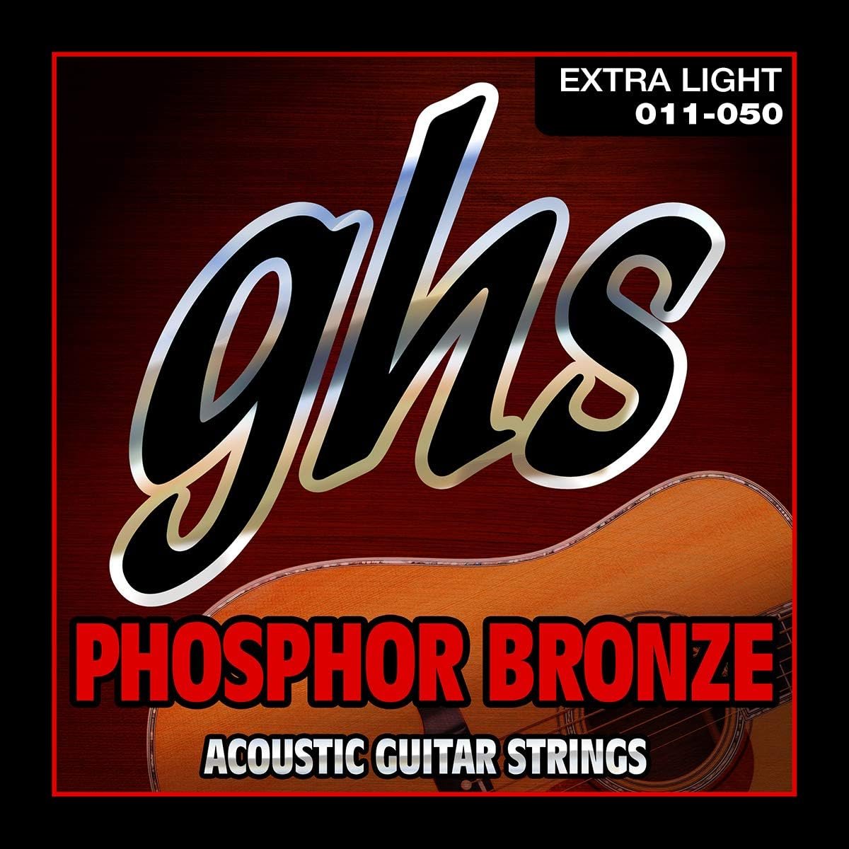 GHS Strings S315 Phosphor Bronze, Acoustic Guitar Strings, Extra Light (11-50)