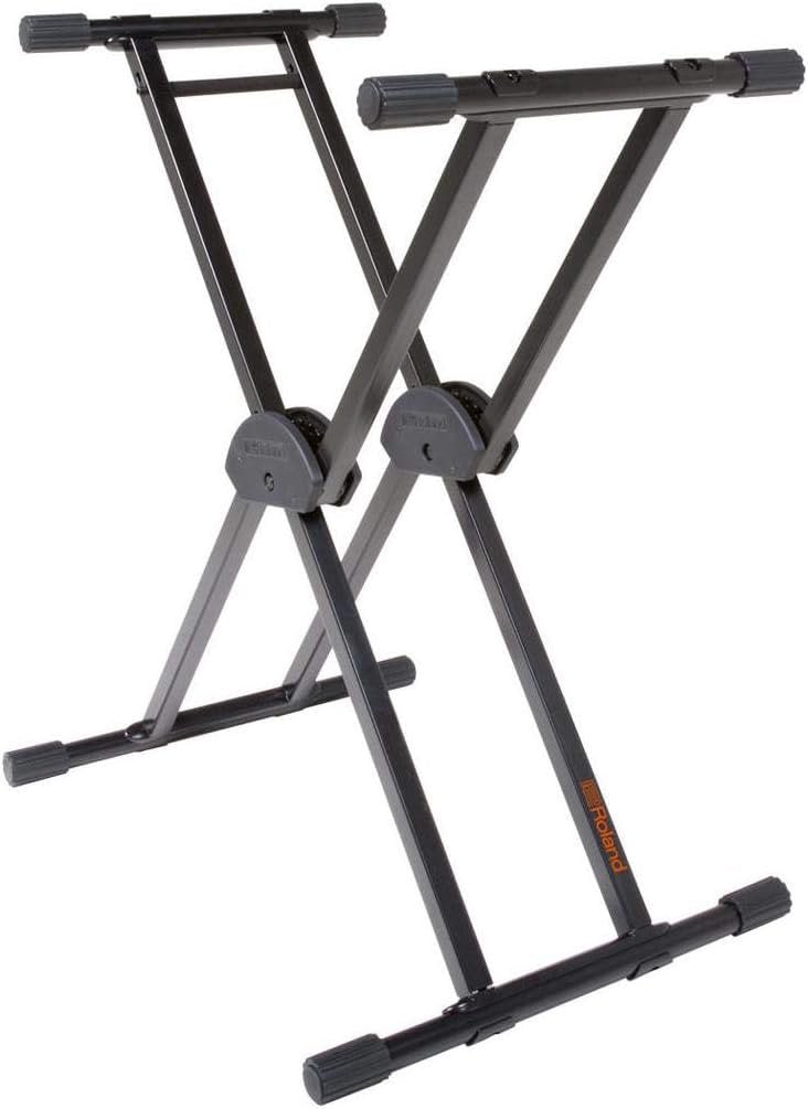 Roland KS-20X Spring Loaded Electronic Keyboard Stand, Double Brace , Black