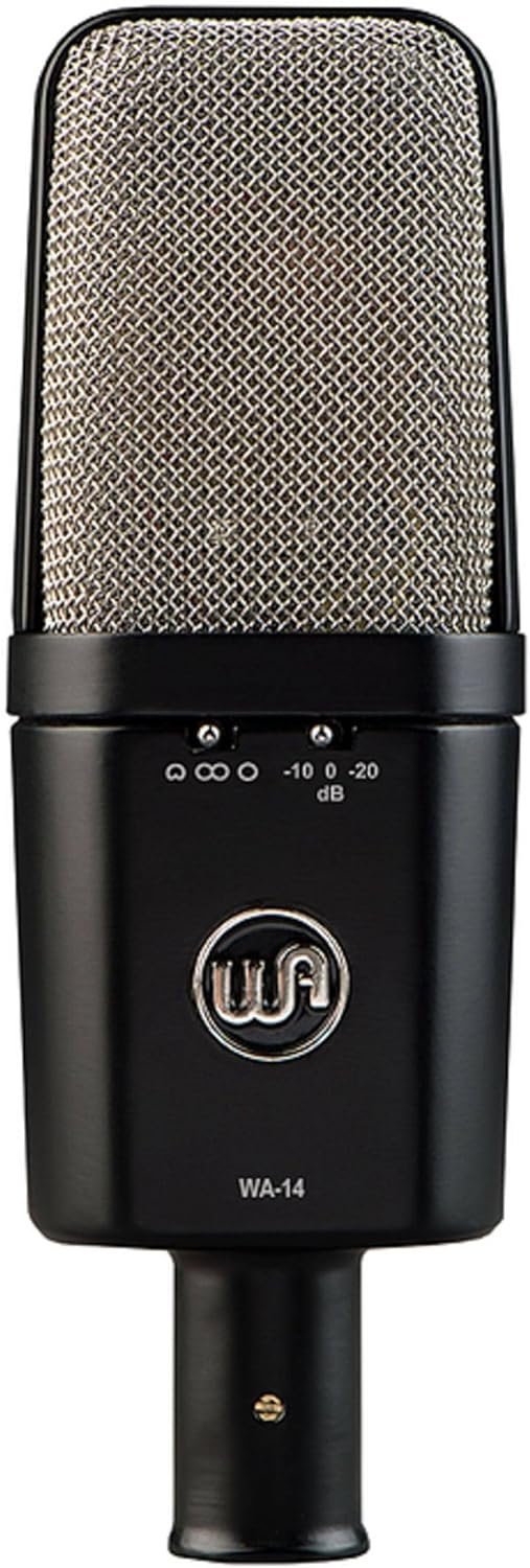 Warm Audio WA-14 Large Diaphragm Condenser Microphone, Black with silver grille