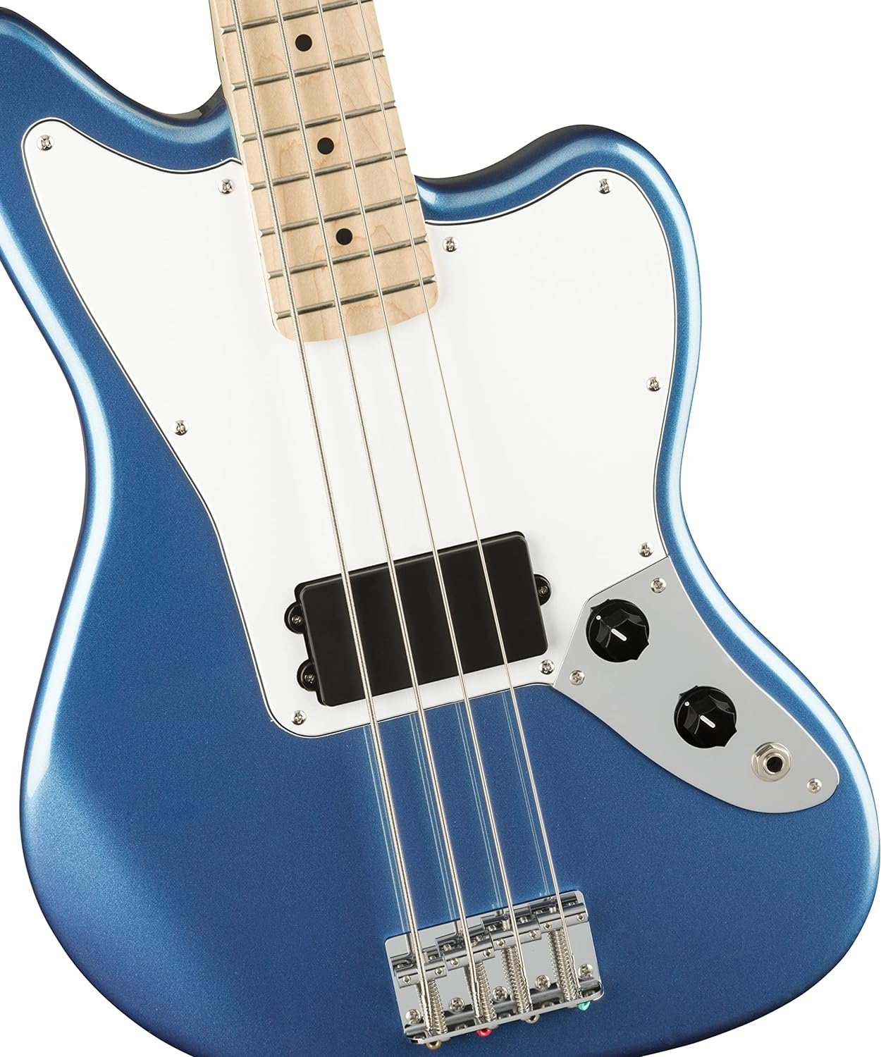 Squier Affinity Series Jaguar Bass, Lake Placid Blue, Maple Fingerboard