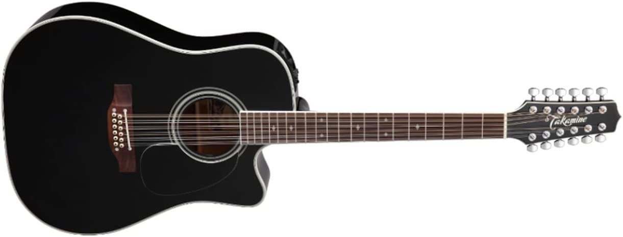 Takamine EF381SC 12-String Dreadnought Acoustic-Electric Guitar with Hard Case