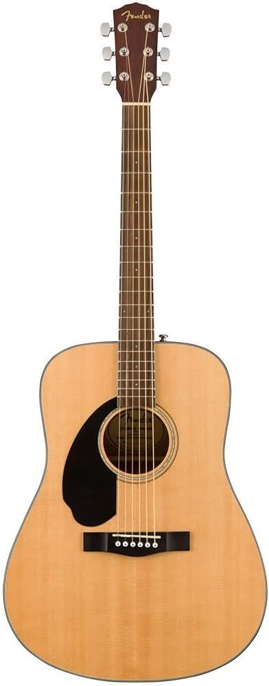 Fender CD-60S Left Handed Acoustic Guitar - Dreadnought Body - Natural