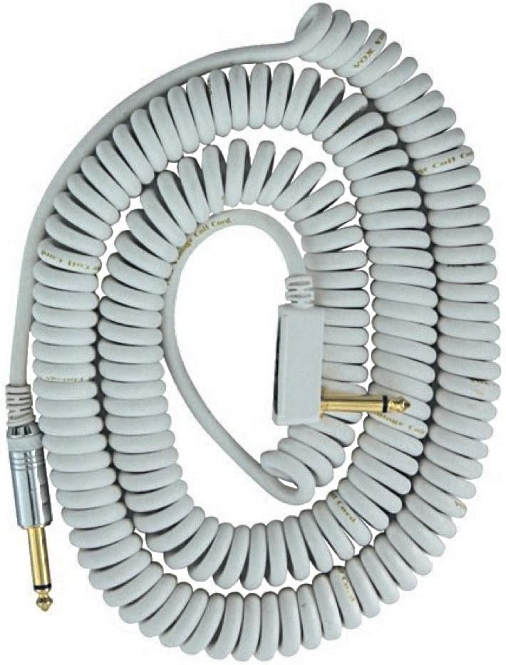VOX VCC090 White Coiled 1/4" Cable with Mesh Bag, 29.5'