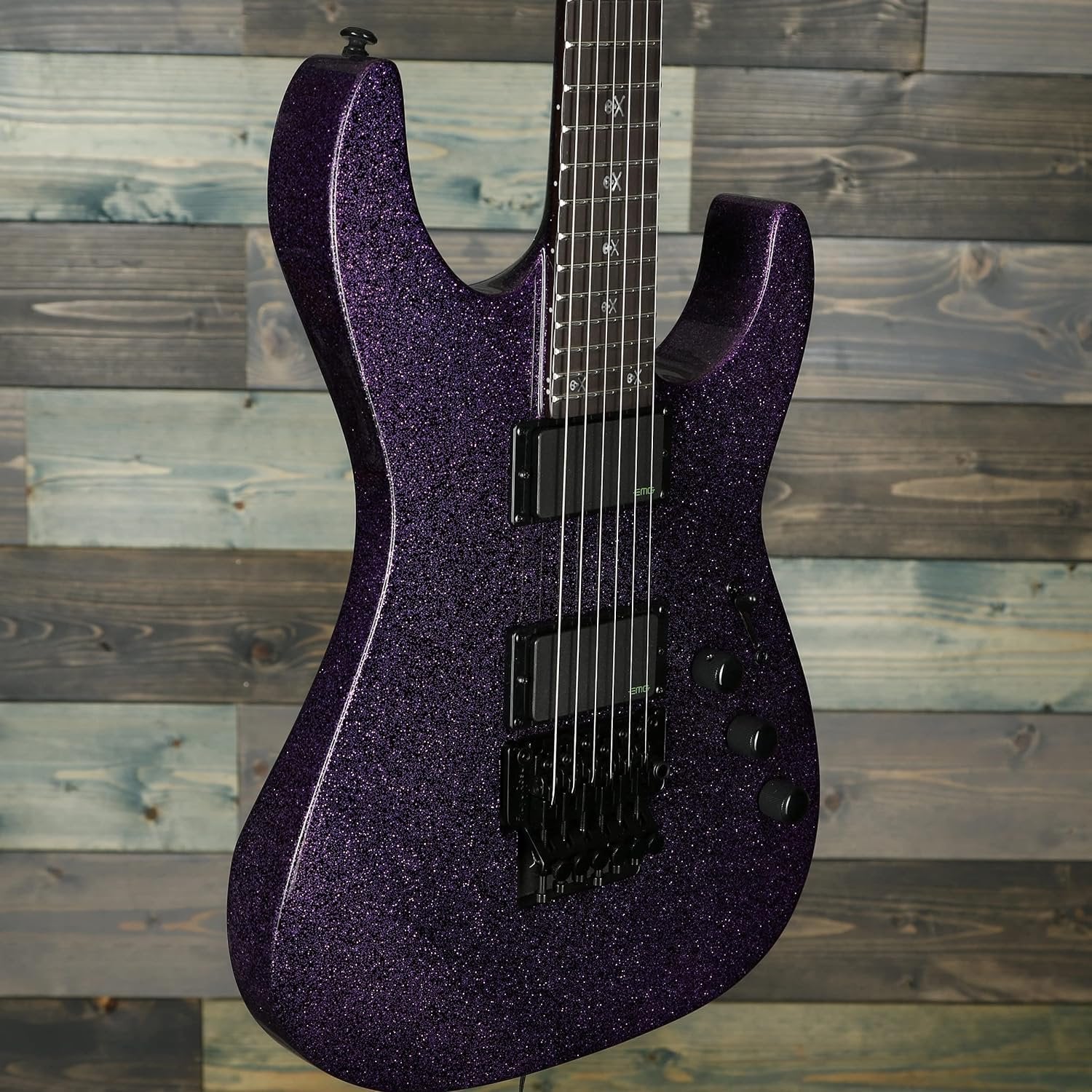 ESP LTD KH-602 Signature Series Kirk Hammett Electric Guitar with Case, Purple Sparkle