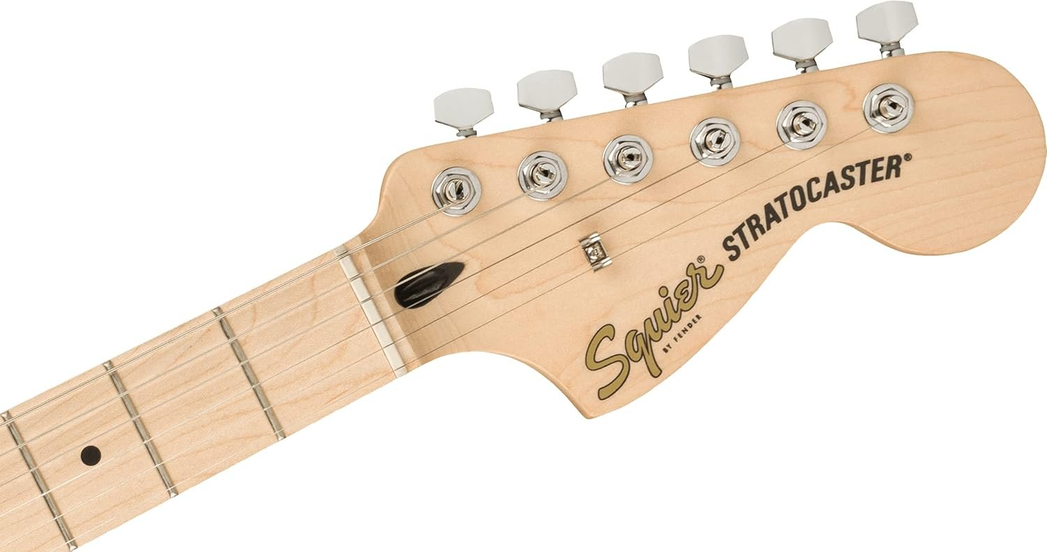 Squier Affinity Series Stratocaster Electric Guitar, with 2-Year Warranty, Black, Maple Fingerboard
